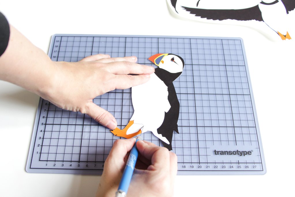 Puffin printable for London Craft Club by Utensils0