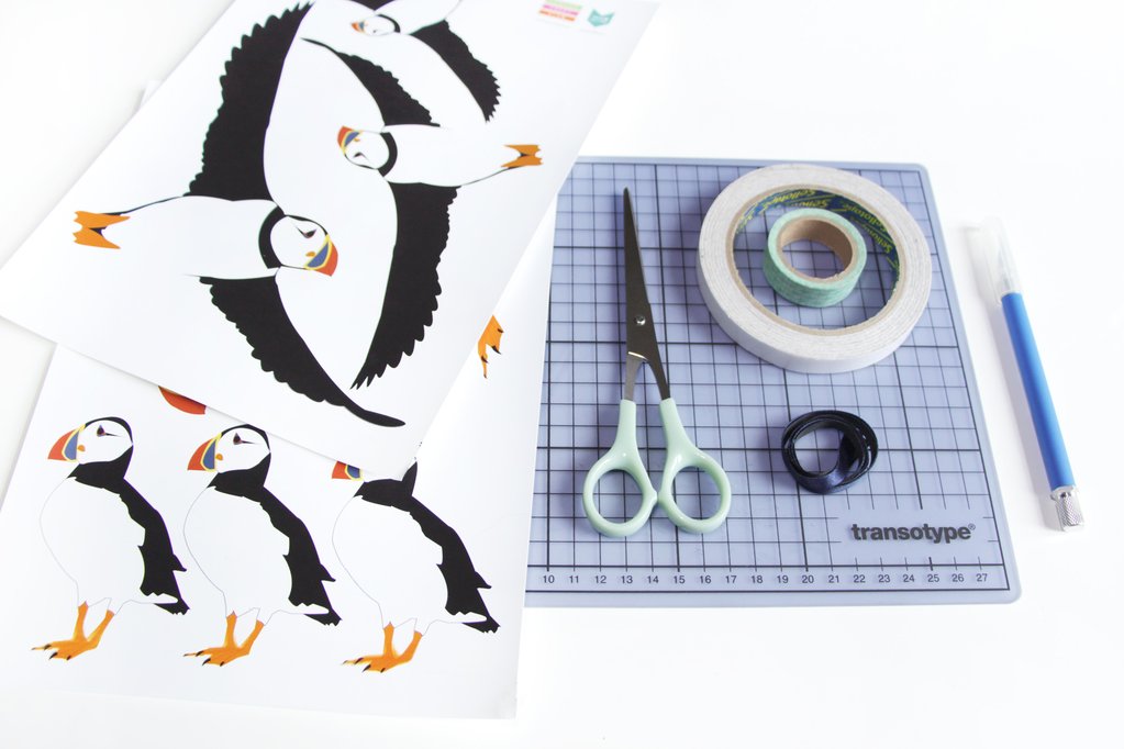 Puffin printable for London Craft Club by Utensils0