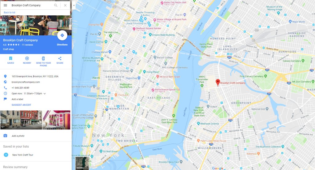 New York City Crafty Tour