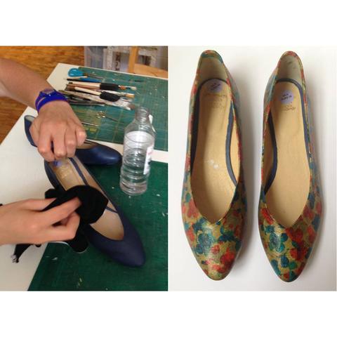 Decoupage on to Shoes